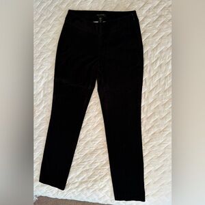 WHBM Black Velvet Straight Leg Pants size 0R